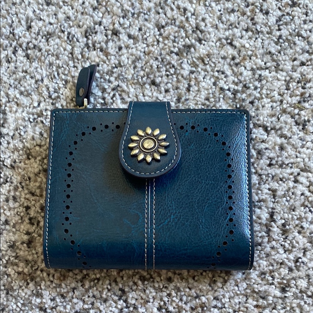 Blue Leather Wallet 🌸